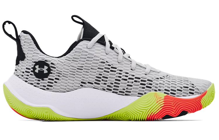Кроссовки Under Armour Spawn 3 (серо-зелено-красные) — фото 2