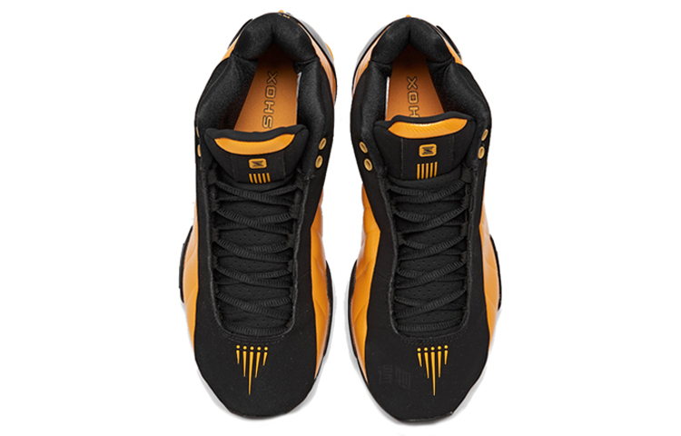 Кроссовки Nike Shox BB4 University Gold (черно-золотые) — фото 3