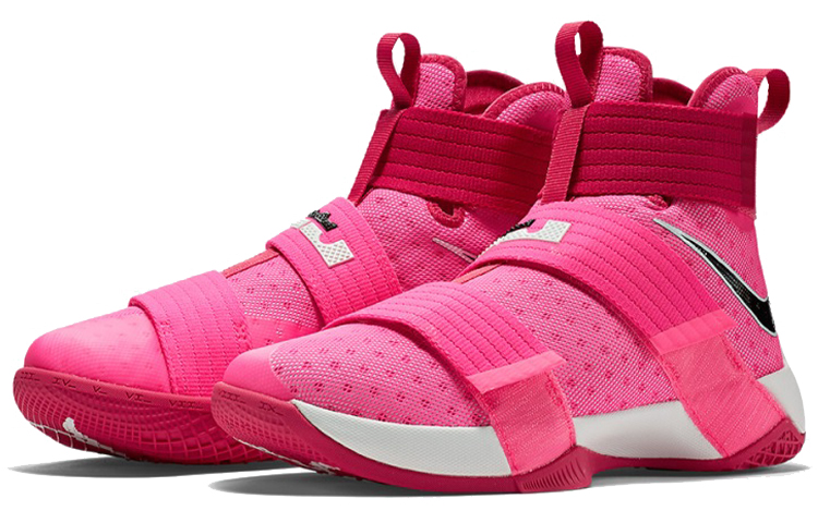 Мужские кроссовки Nike zoom soldier 10 LeBron EP "Think Pink" (розовые) — фото 3
