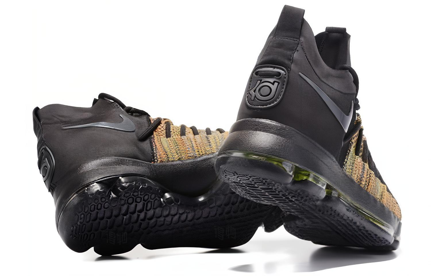 Мужские кроссовки Nike KD 9 ELITE "Multi-Color" (разноцветные) — 多/彩色/黑/狼灰 — фото 3