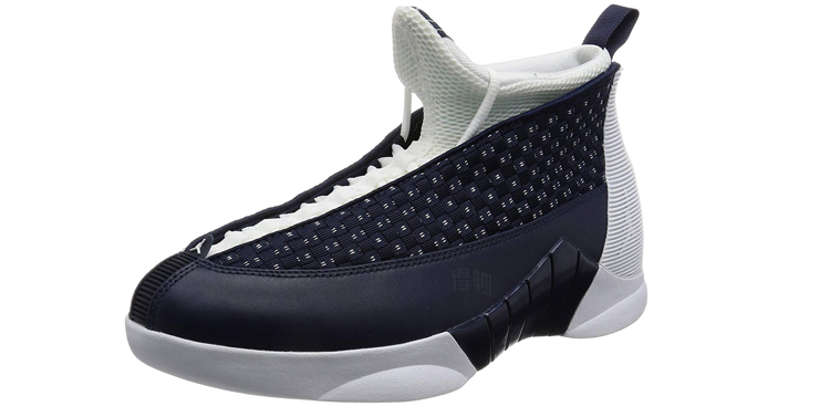 Мужские кроссовки Jordan Air Jordan 15 Retro Obsidian (сине-белые) — 黑曜石/白/金属银 — фото 3