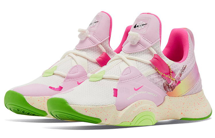 Женские кроссовки Nike Superrep Groove (розово-желтые) — фото 2