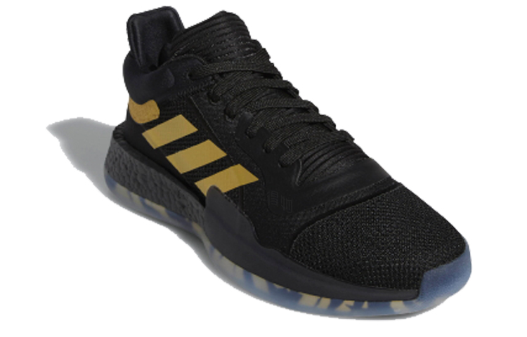 Мужские кроссовки adidas Marquee Boost Low "Hype Pack" (черно-золотые) — фото 3