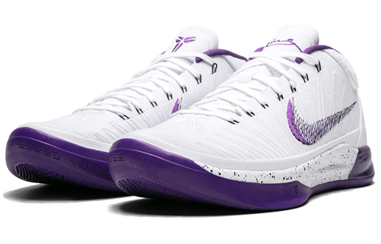 Мужские кроссовки Nike Kobe AD OG (бело-фиолетово-черные) — Белый / фиолетовый / чёрный — фото 3