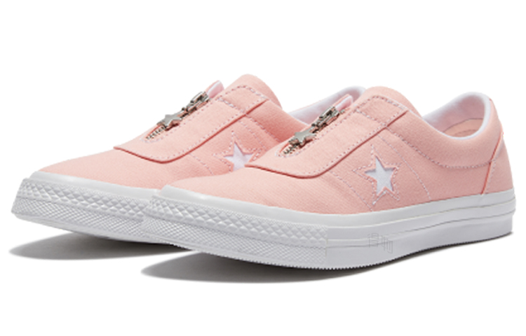 Женские кеды Converse One Star (розово-белые) — фото 3