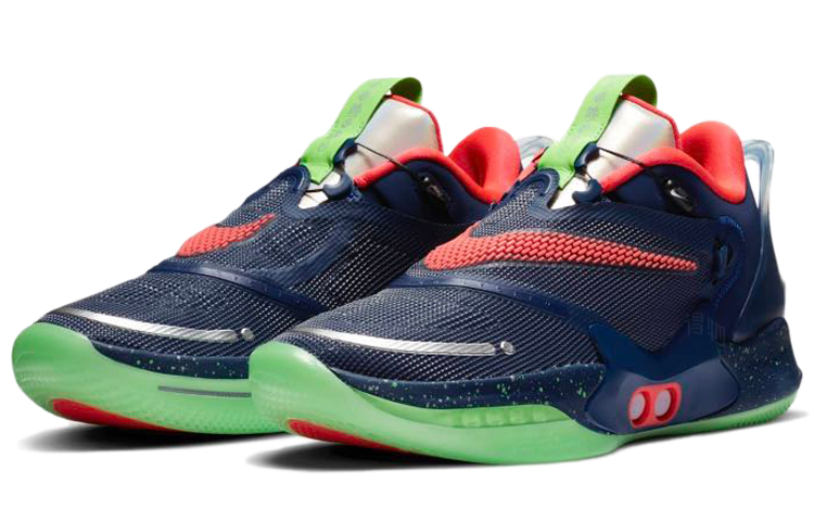 Мужские кроссовки Nike Adapt bb 2.0 Air Zoom Turbo (синий, зеленый) — Синийзелёный — фото 3