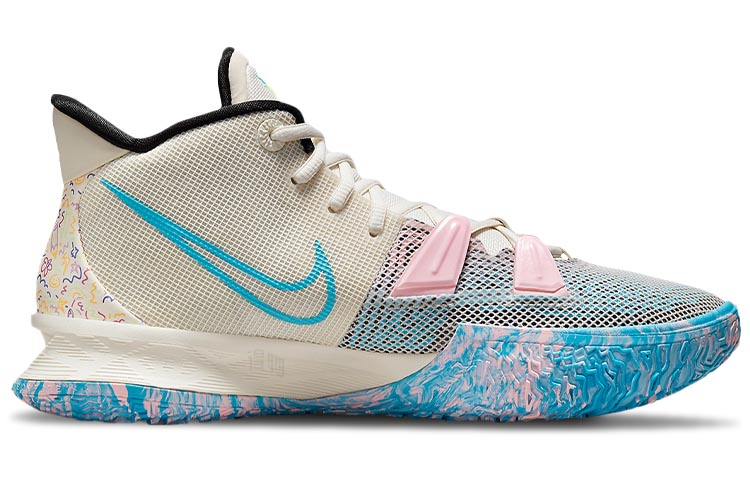 Кроссовки Nike Kyrie 7 (бело-сине-розовые) — 嫩粉 — фото 2
