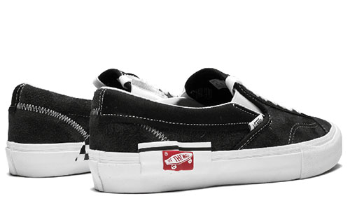 Слипоны Vans Vault Slip-On Cap LX (черные) — Чёрный — фото 4
