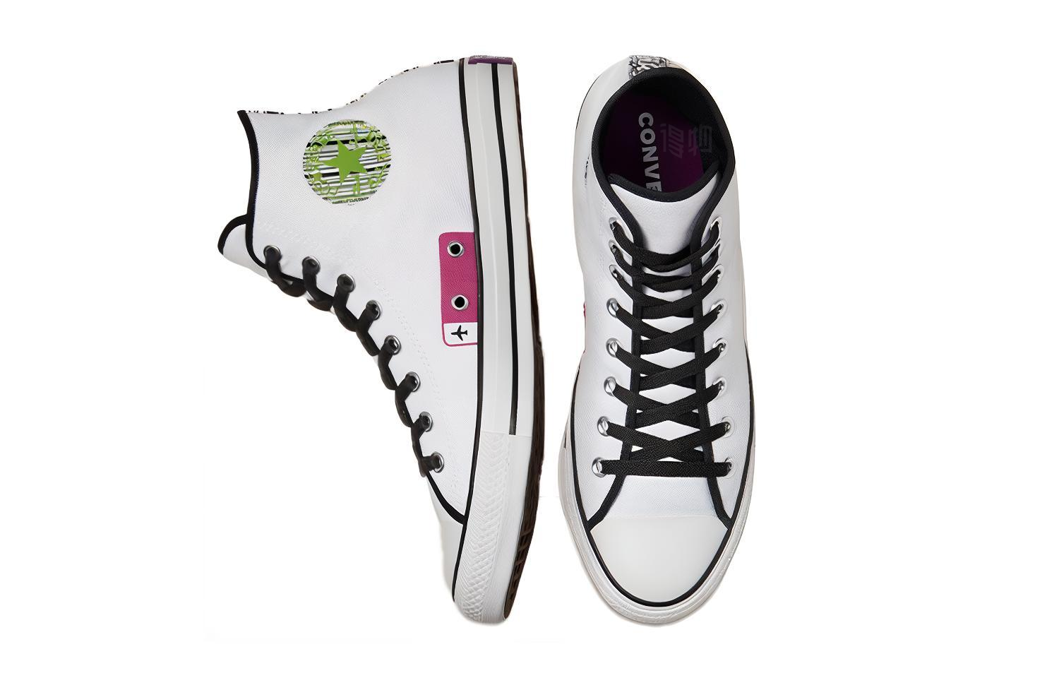 Кеды Converse Chuck Taylor All Star (розово-бело-черные) — фото 5