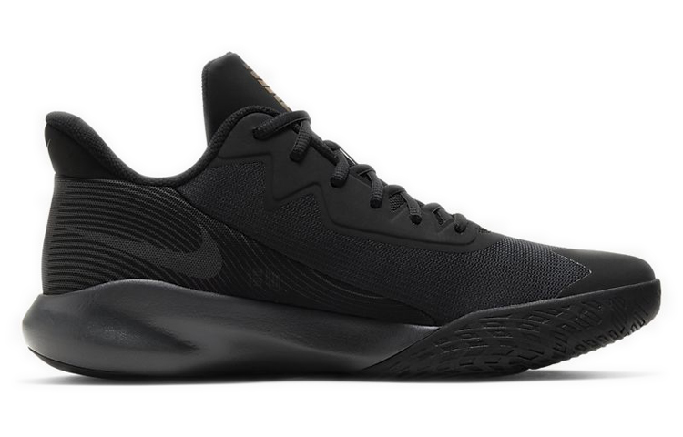 Мужские кроссовки Nike Precision 4 (черно-золотые) — Чёрныйзолотой — фото 2