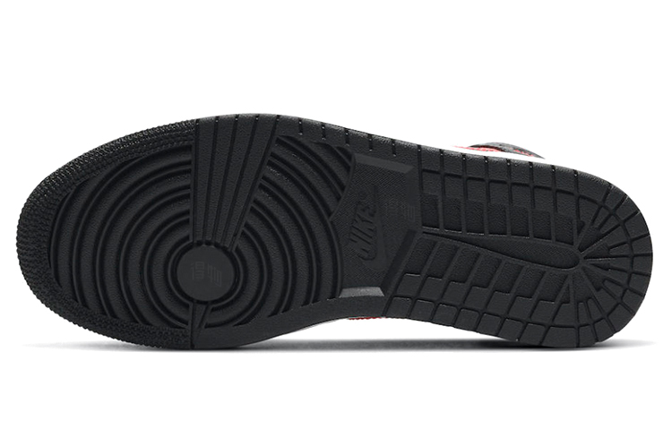 Женские кроссовки Jordan Air Jordan 1 Mid "Siren Red" (черно-розовые) — фото 5
