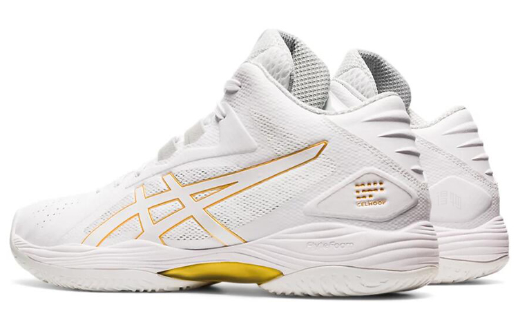 Кроссовки ASICS Gel-Hoop V13 (бело-золотой) — Белый / золотой — фото 3
