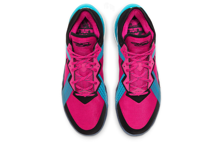 Кроссовки Nike Lebron 18 Low "Fireberry" ytjd (розовый / синий / черный) — Розовый / синий / чёрный — фото 4