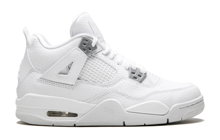 Женские кроссовки Jordan Air Jordan 4 Retro Pure Money 2017 OG (белые) — 白/金属银/纯白金 — фото 2