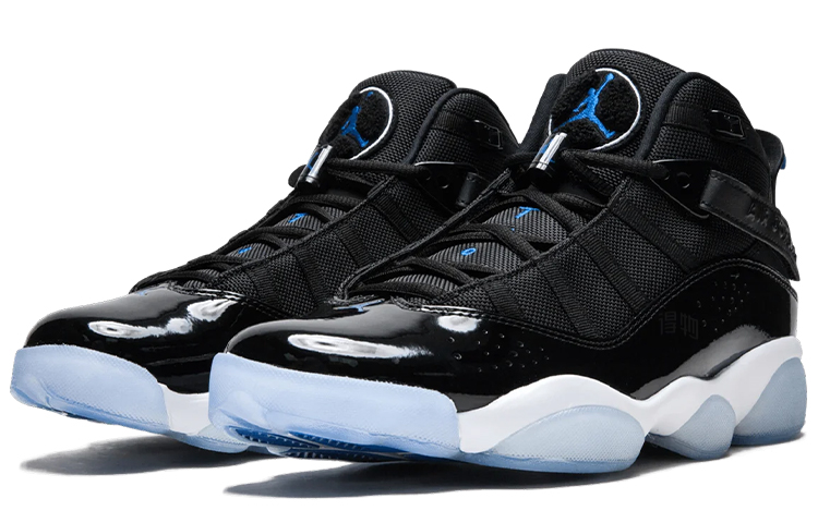 Мужские кроссовки Jordan Air Jordan 6 Rings (черно-синие) — Чёрный / синий — фото 3