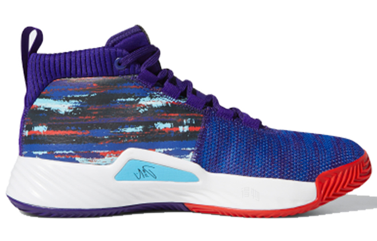 Мужские кроссовки adidas D lillard 5 Gca (сине-фиолетовый) — фото 2