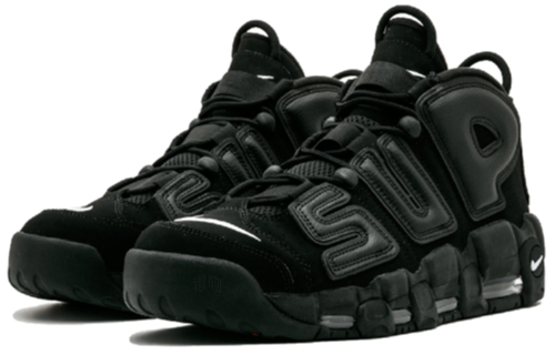 Кроссовки Nike Air More Uptempo Black (черные) — Чёрный — фото 3