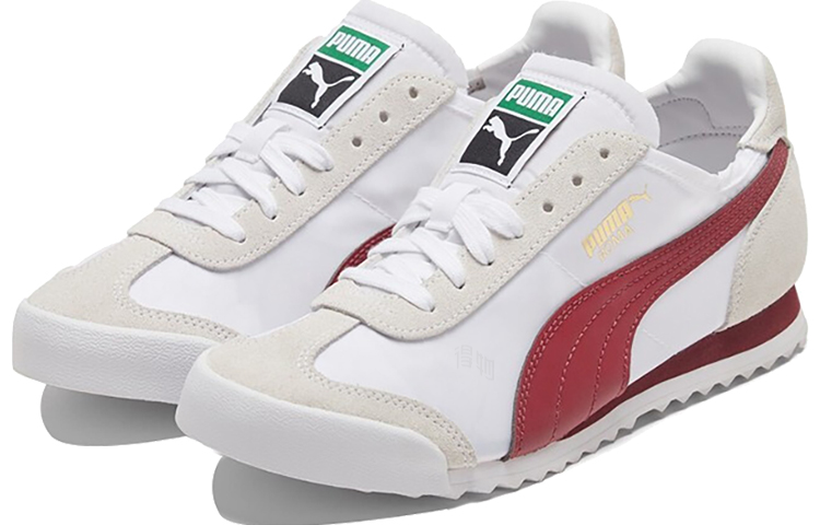Кроссовки PUMA Roma Og Nylon (белые / красные / черные / серые) — Белый / красный / чёрный / серый — фото 3