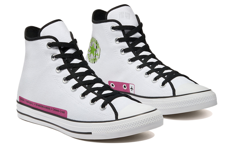 Кеды Converse Chuck Taylor All Star (розово-бело-черные) — фото 3