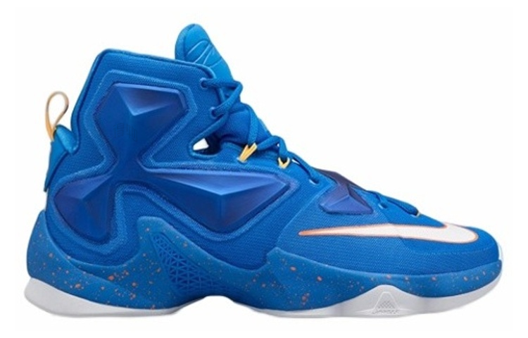 Мужские кроссовки Nike Lebron 13 Balance (синие) — 蓝/白/橙色/激光橙 — фото 2