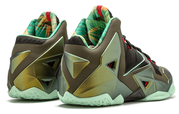 Мужские кроссовки Nike Lebron 11 King's Pride OG (золотой / зеленый / черный) — Золотой / зелёный / чёрный — фото 3