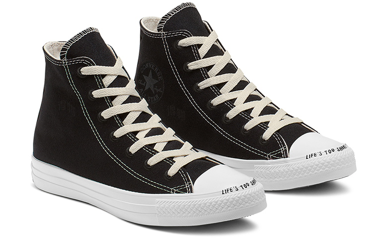 Кеды Converse Chuck Taylor All Star Hi 'Black' (черно-белые) — Чёрный / белый — фото 2