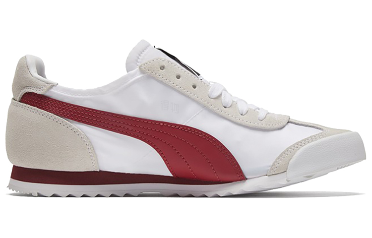 Кроссовки PUMA Roma Og Nylon (белые / красные / черные / серые) — Белый / красный / чёрный / серый — фото 2