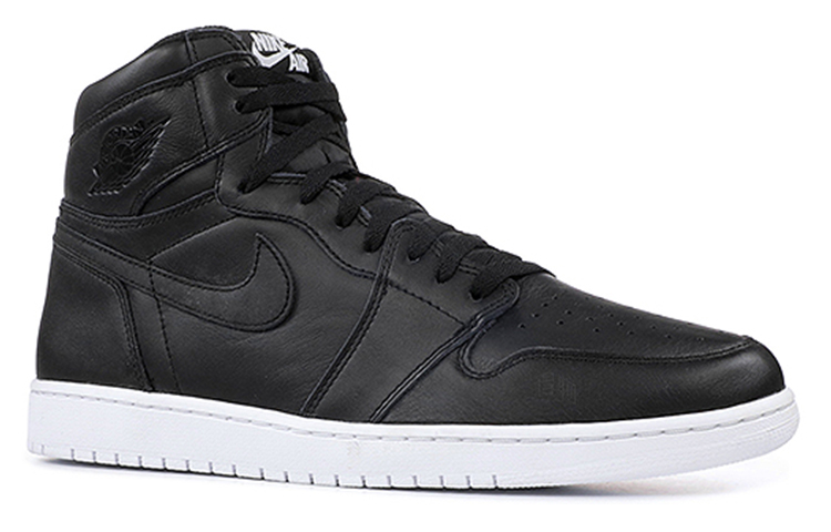 Мужские кроссовки Jordan Air Jordan 1 Retro Cyber Monday 2015 (черно-белые) — Чёрный / тёмно-серый / белый — фото 2