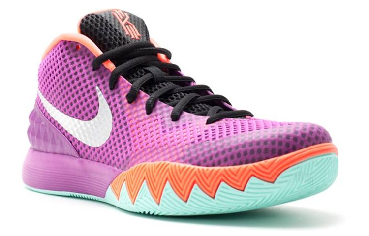 Мужские кроссовки Nike Kyrie 1 (фиолетовые) — 岩浆红/黑/金属银 — фото 2