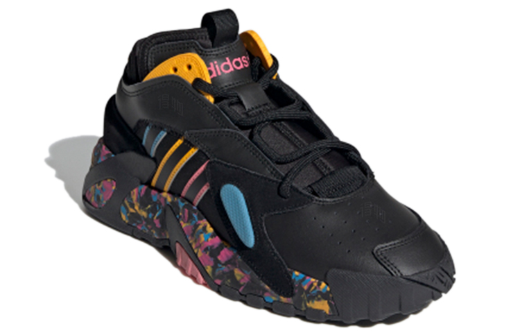 Женские кроссовки adidas Streetball (черно-желтые) — фото 3