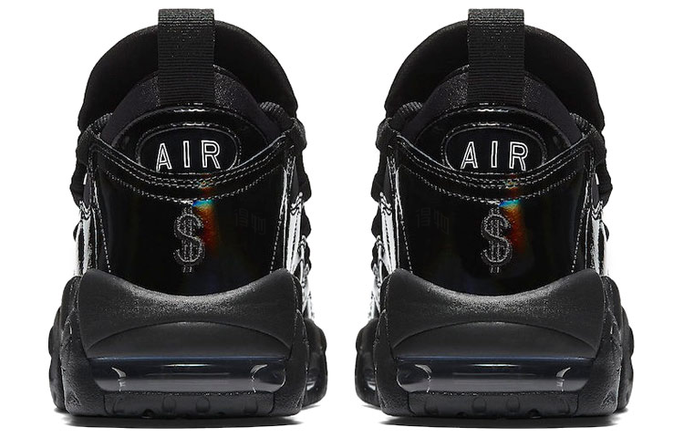 Женские кроссовки Nike Air More Money All-Star "Black" 2018 (черный / белый) — Чёрный / белый — фото 5