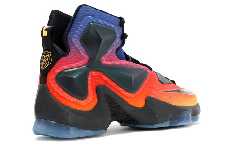 Мужские кроссовки Nike Lebron 13 Doernbecher (оранжево-синие) — 激光橙/紫/黑 — фото 3