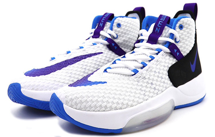 Кроссовки Nike Zoom Rize 1 Zoom Air (черно-бело-синие) — Чёрный / белый / синий — фото 3