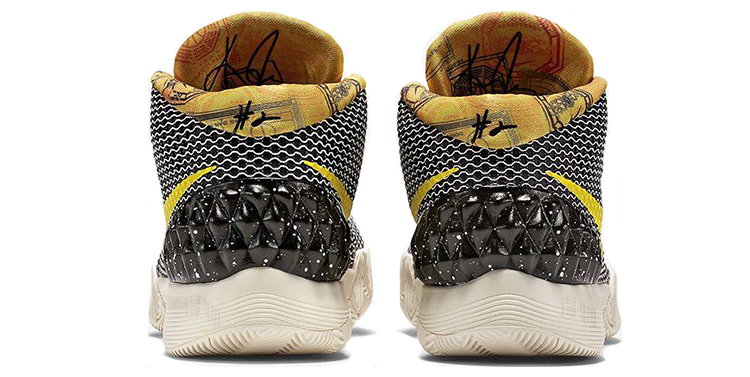 Мужские кроссовки Nike Kyrie 1 Rise LTD 1 (серо-желтые) — 黑/黄/帆色 — фото 3