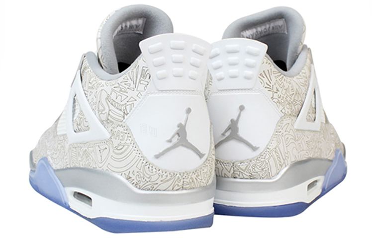 Мужские кроссовки Jordan Air Jordan 4 retro 30th anniversary laser (бело-золотой) — фото 4