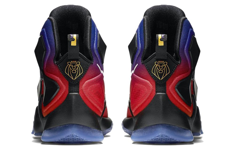 Мужские кроссовки Nike Lebron 13 Doernbecher (оранжево-синие) — 激光橙/紫/黑 — фото 4