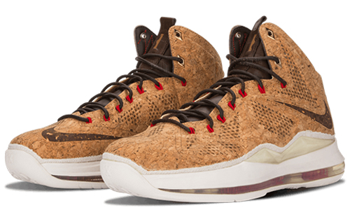 Мужские кроссовки Nike Lebron 10 EXT Cork (коричневые) — Коричневый — фото 2