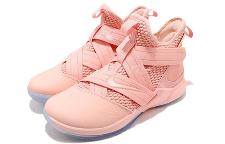 Мужские кроссовки Nike zoom soldier 12 LeBron (розовые) — фото 2