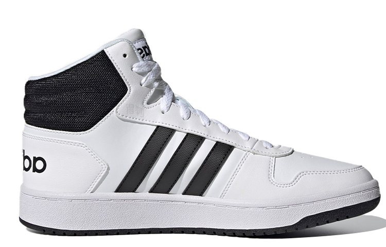 Мужские кроссовки adidas neo Hoops 2.0 (белый / черный) — Белый / чёрный — фото 2