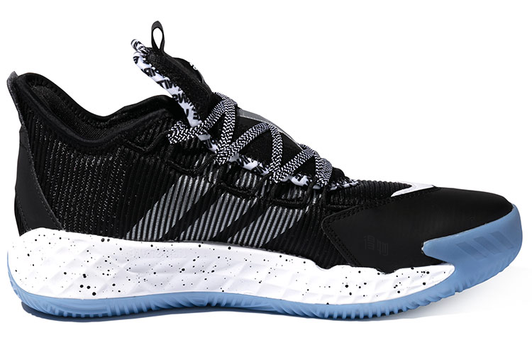 Мужские кроссовки adidas Pro Boost (черно-белые) — Чёрныйбелый — фото 2