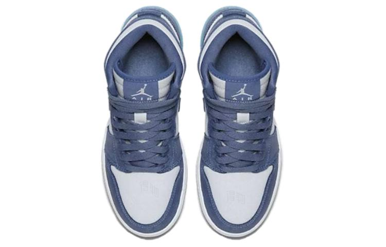 Кроссовки Jordan Air Jordan 1 high gg (сине-белые) — Белый / синий / розовый — фото 4