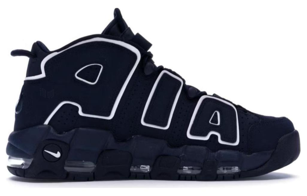 Кроссовки Nike Air More Uptempo Obsidian (темно-синий) — Тёмно-синий / белый — фото 2