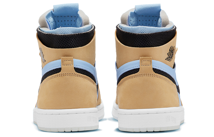 Женские кроссовки Jordan Air Jordan 1 High Zoom Air CMFT (бежево-голубые) — фото 5