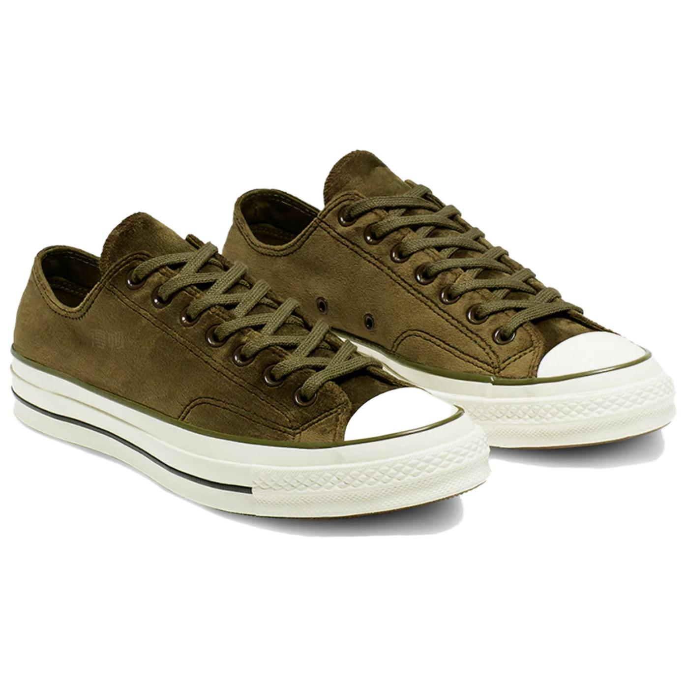 Кеды Converse Chuck 1970s Velvet Low Top (зеленые) — фото 3