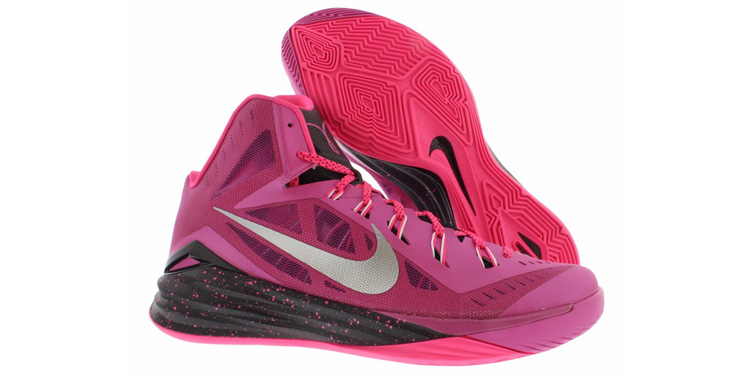 Мужские кроссовки Nike Hyperdunk 2014 (черно-розовые) — фото 3