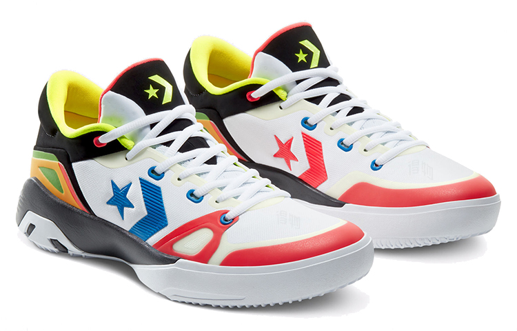 Баскетбольные кроссовки Converse G4 (белые с радужным) — фото 3