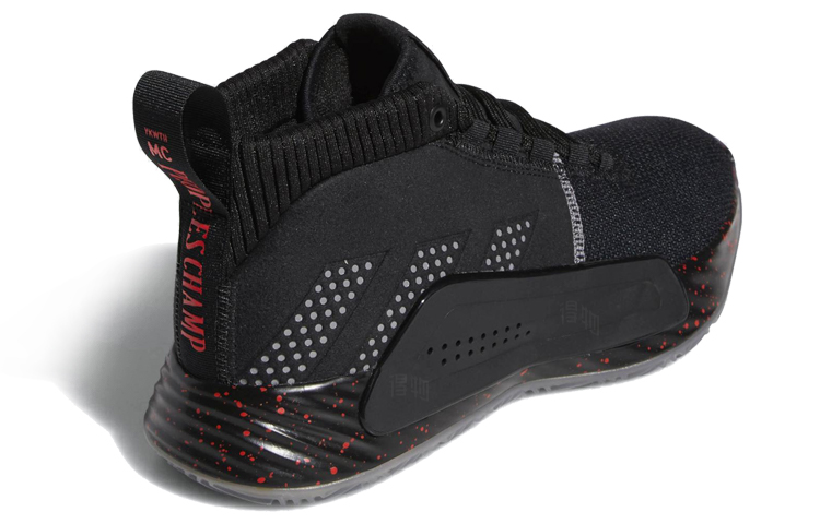 Мужские кроссовки adidas D lillard 5 (черные) — Чёрный — фото 4