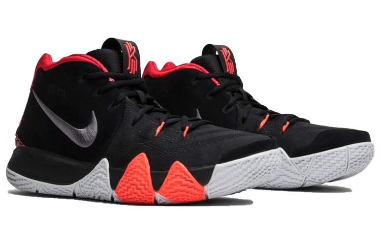 Мужские кроссовки Nike Kyrie 4 (черно-красные) — фото 3