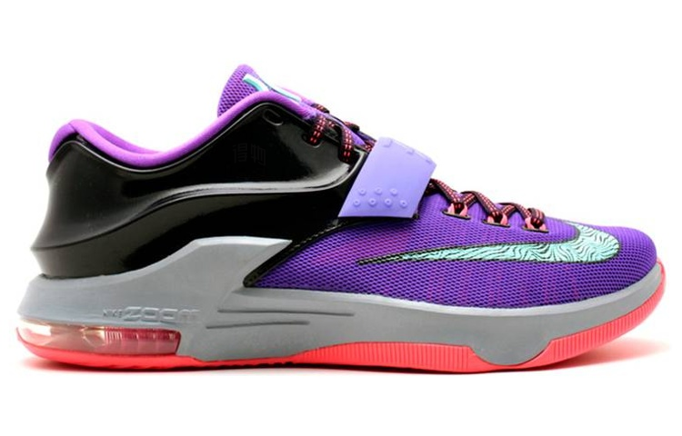 Мужские кроссовки Nike KD 7 Lightning 534 (серо-фиолетовые) — фото 2