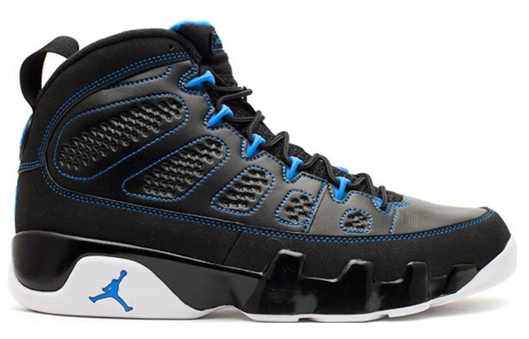 Мужские кроссовки Jordan Air Jordan 9 Retro Photo Blue (черно-синие) — фото 2
